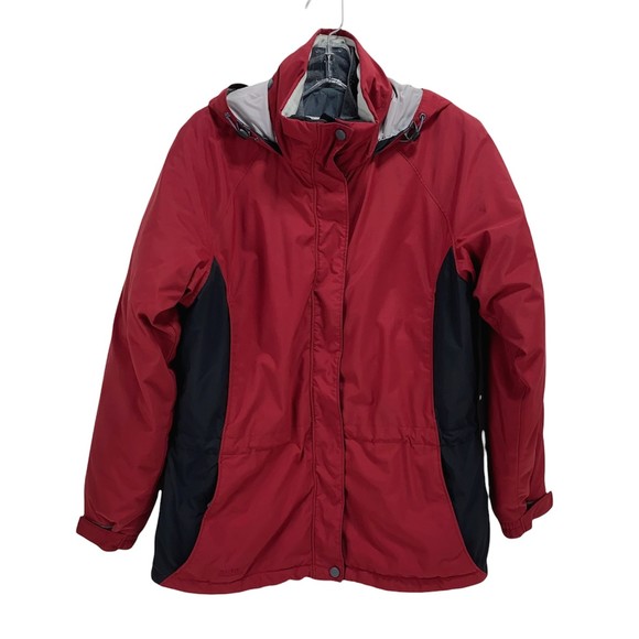 Sorel Jackets & Blazers - Sorel Womens Parka Jacket Size M Red Hooded Insulated Pockets Full Zipper Winter